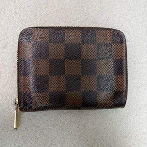 LOUIS VUITTON DAMIER EBENE ZIPPY COIN WALLET